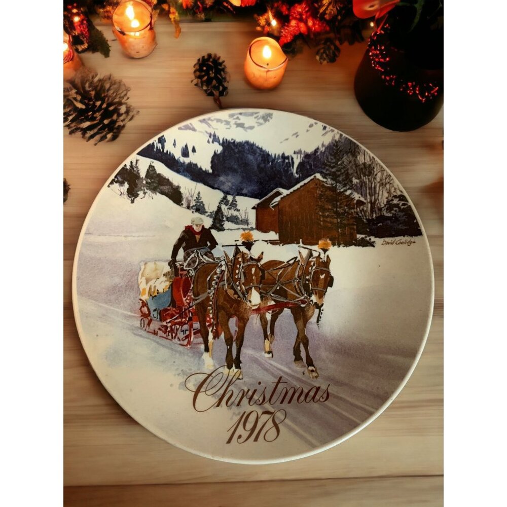 Smucker’s Strawberry Lane 1978 Christmas Plate David Coolidge Collectible